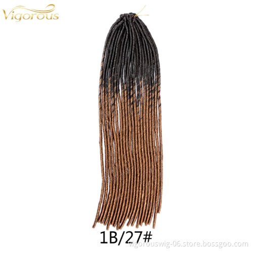 Wholesale Price Straigh Faux Locs Goddess Crochet Braids 20 inch 100g Synthetic Braiding Hair extension Soft Dreadlocks